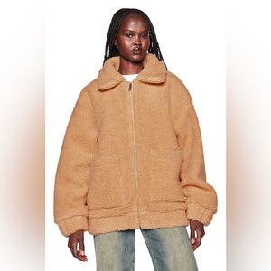 I.AM.Gia Pixie Teddy Coat Caramel Tan Sherpa - Small